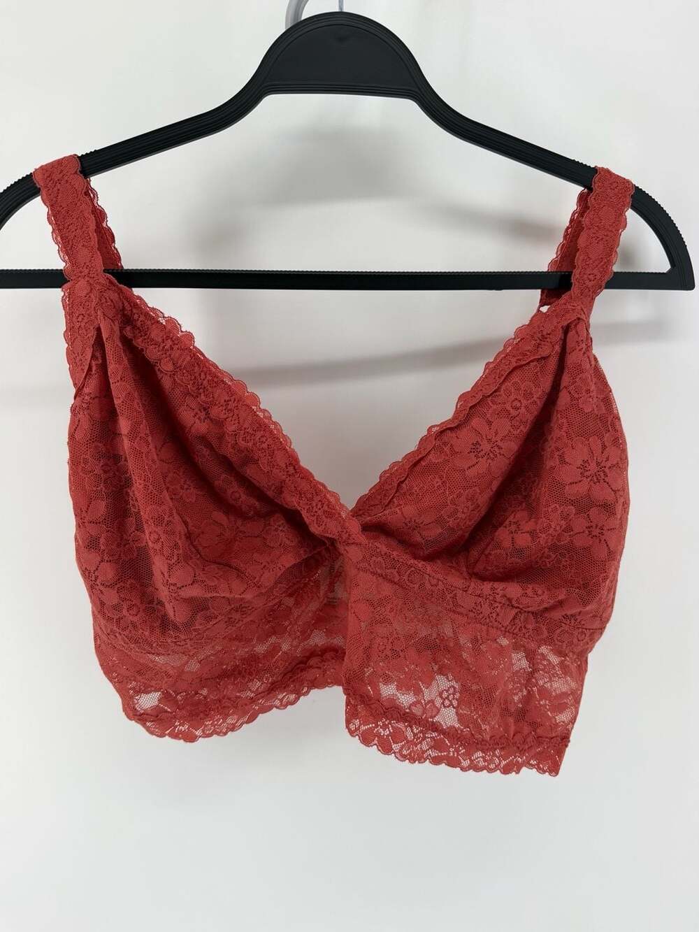 No Boundaries Rust Lace Longline Bralette Size XXXL Adjustable Straps